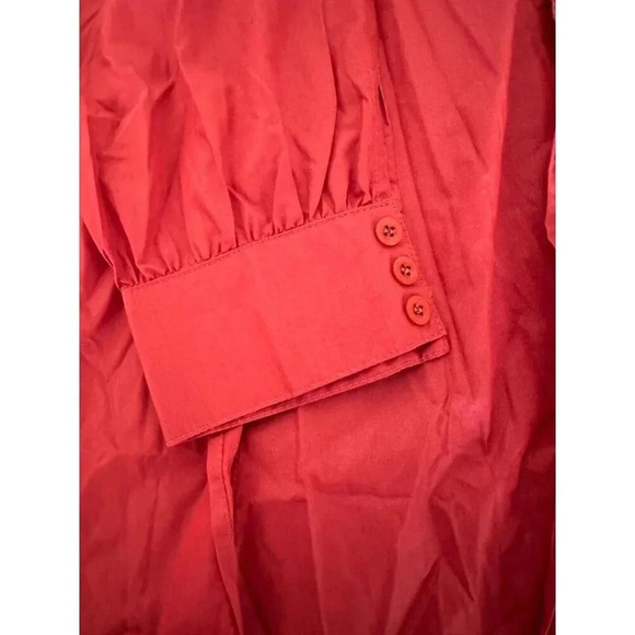 Womens V-Neck Long Sleeve Double Slit Maxi Dress Size Medium Burnt Orange - Picture 6 of 7